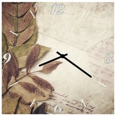 SvS Настенные часы SvS 4003075 Листья на бумаге СВС