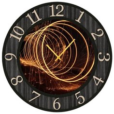 SvS Настенные часы SvS 3002206 Огненные спирали СВС