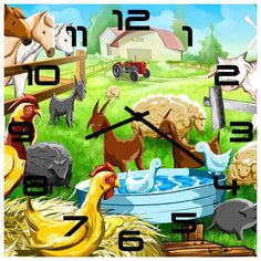 SvS Настенные часы SvS 4002632 Ферма домашних животных СВС