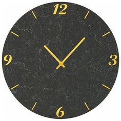 SvS Настенные часы SvS 3002867 Желтые цифры на черном СВС