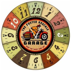 SvS Настенные часы SvS 3002405 The Busted Knukle СВС