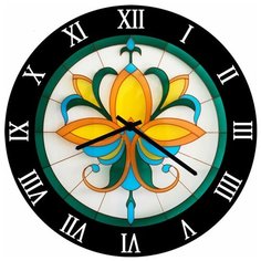 SvS Настенные часы SvS 3002814 Цветочный узор СВС