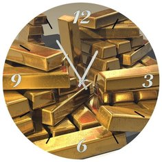 SvS Настенные часы SvS 3501689 Золотые слитки СВС