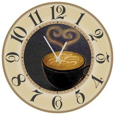 SvS Настенные часы SvS 3002244 Kitchen Чашка кофе с сердцем СВС