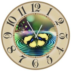 SvS Настенные часы SvS 4002298 Kitchen Бабочка на воде СВС