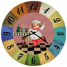 SvS Настенные часы SvS 3502691 Повар готовит СВС