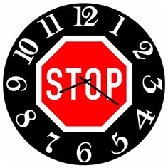 SvS Настенные часы SvS 3002535 Дорожный знак STOP СВС