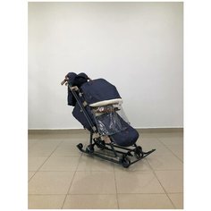 Санки-коляска Nika Ника детям 7-8К НД7-8К/1 в елочку синий