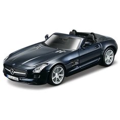 Bburago Машинка металлическая Mercedes-Benz SLS AMG Cabrio, 1:32, черная