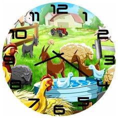 SvS Настенные часы SvS 3002633 Ферма домашних животных СВС