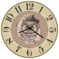 SvS Настенные часы SvS 3502756 Рисованая сова СВС