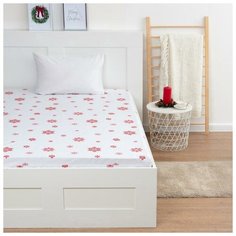 Простыня на резинке Этель 180*200*25 см "Новогоднее волшебство", 100%хлопок, бязь, 125 гр/м2 7076987