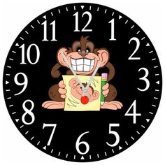 SvS Настенные часы SvS 3502745 Мартышка с рисунком обезьяны СВС