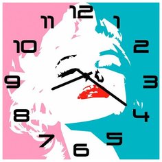 SvS Настенные часы SvS 3502483 Монро в арт стиле СВС