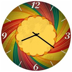 SvS Настенные часы SvS 4002763 Красно-желто-зеленый рисунок СВС