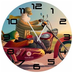 SvS Настенные часы SvS 3502499 Едут на мотоцикле СВС