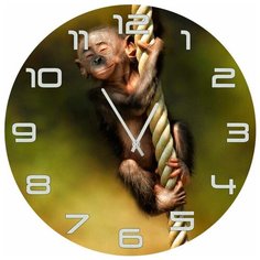 SvS Настенные часы SvS 3002519 Мартышка на канате СВС