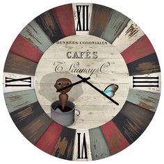 SvS Настенные часы SvS 3502263 Kitchen Кофейный рисунок СВС