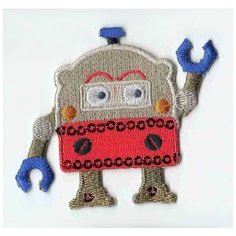 Термоаппликация HKM Маленький робот, 1 шт 6 х 5,5 см