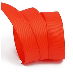 Лента Ideal репсовая в рубчик шир.25мм цв. 235 (057) класс.красный уп.27,42м