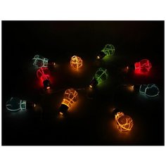 Светодиодная гирлянда цветные чудеса (лампочки-шарики), тёплые белые LED-огни, 16 разноцветных ламп, 2.2+1.5 м, прозрачн Snowhouse