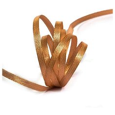 Лента атласная 1/8 (3мм) цв.3128 т.золото IDEAL уп.100 м