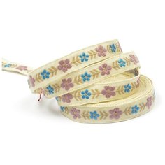 Лента отделочная жаккардовая TBY.ЛЖ.MH-37 шир.10 мм уп.5,48 м цв.песоч Ideal