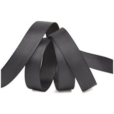 Лента Ideal репсовая в рубчик шир.15мм цв. 077 т.серый уп.27,42м