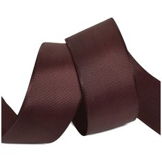 Лента Ideal репсовая в рубчик шир.38мм цв. S864 бордовый уп.27,42м