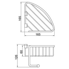 Полка металлическая угловая Veragio BASKET VR.GFT-9057.CR