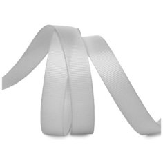 Лента Ideal репсовая в рубчик шир.12мм цв. 007 (092) св.серый уп.27,42м