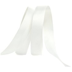 Лента Ideal репсовая в рубчик шир.15мм цв. F102 молочный уп.27,42м