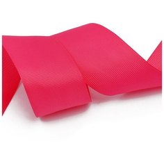 Лента Ideal репсовая в рубчик шир.38мм цв. 187 фуксия уп.27,42м