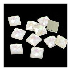 Стразы IDEAL термоклеевые Epoxy HTF-8.12.12 12х12 мм цв.белый уп.25шт