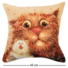 Подушка гобеленовая Кошки-мышки 45х45 ANG-781/1 113-503810 Artangels