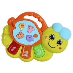 Пианино обучающее Smart Baby "Гусеница" цвет зеленый, 29 звуков, мелодий, стихов, в коробке (JB0333409)