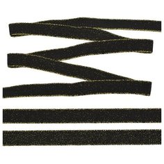Лента репсовая TBY эластичная TBY.LRE.10BG шир.10мм цв.черный/золото уп.25м Ideal
