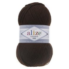 Пряжа Alize Lanagold 800 26 коричневый (Ланаголд 800) 49% шерсть, 51% акрил 100г 800м 5шт