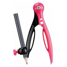 Циркуль MAPED (Франция) "Essentials Pulse", 120 мм, пластиковый, универсальный, держатель + карандаш, ассорти, 18111