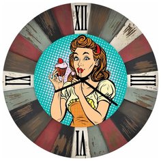 SvS Настенные часы SvS 3502722 Официантка с кексом СВС