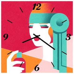 SvS Настенные часы SvS 3501762 Абстрактная девушка с духами СВС