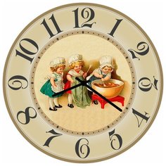 SvS Настенные часы SvS 3002705 Три девочки на дегустации СВС