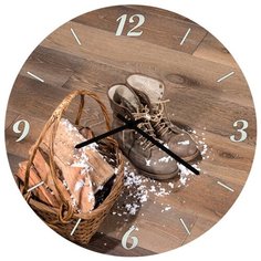 SvS Настенные часы SvS 3501887 Ботинки и корзинка СВС