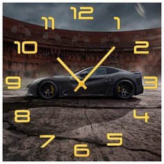 SvS Настенные часы SvS 3001946 Спортивное авто СВС