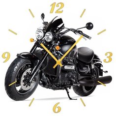 SvS Настенные часы SvS 3001974 Мотоцикл на белом фоне СВС