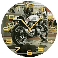 SvS Настенные часы SvS 3001839 Мотоцикл в баре СВС