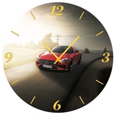 SvS Настенные часы SvS 4001959 Спорт авто на дороге СВС