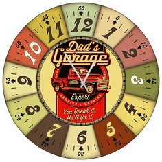 SvS Настенные часы SvS 4002385 Dads Garage СВС