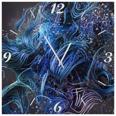 SvS Настенные часы SvS 3001787 Сине-фиолетовая абстракция СВС