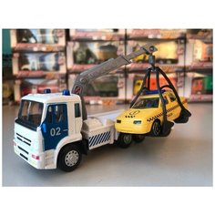 Железная модель машинка эвакуатор масштаб 1:52 инерционная железная машинка 6509 Play Smart